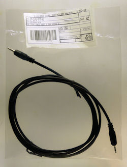 2.5mm diameter 4 conductor cable with two male phone plugs, as used by some cameras and mobile phones.
