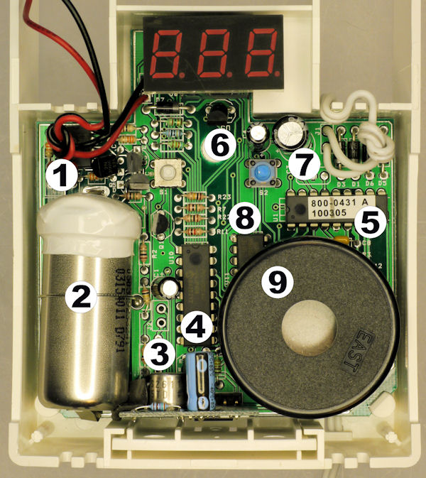 Inside Nighthawk carbon monoxide detector