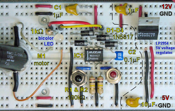 Actual implementation of motor driver