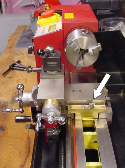 Homemade carriage lock for MicroLux lathe