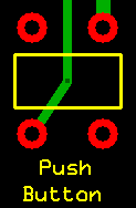 Pushbutton corner connections PCB layout