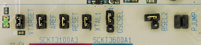 STK500 jumper placement for ISP programming 8 pin tiny chip