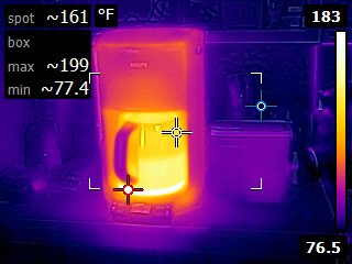 Coffee maker heating infrared