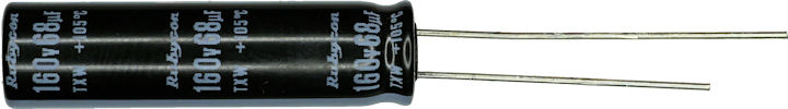 Rubycon 160V 68uF capacitor color