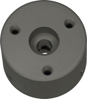 Motor coupler machined from CPVC plastic