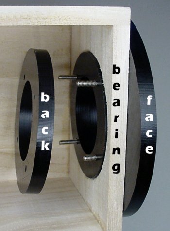 View inside the test box of how the rings fit together.