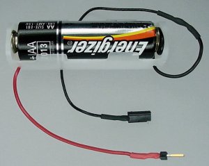 A single AA alkaline battery in a holder.