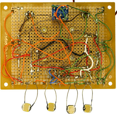 Point to point wiring on Wavy robot circuit board