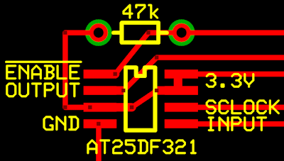 PCB layout for Atmel serial memory chip AT25DF321